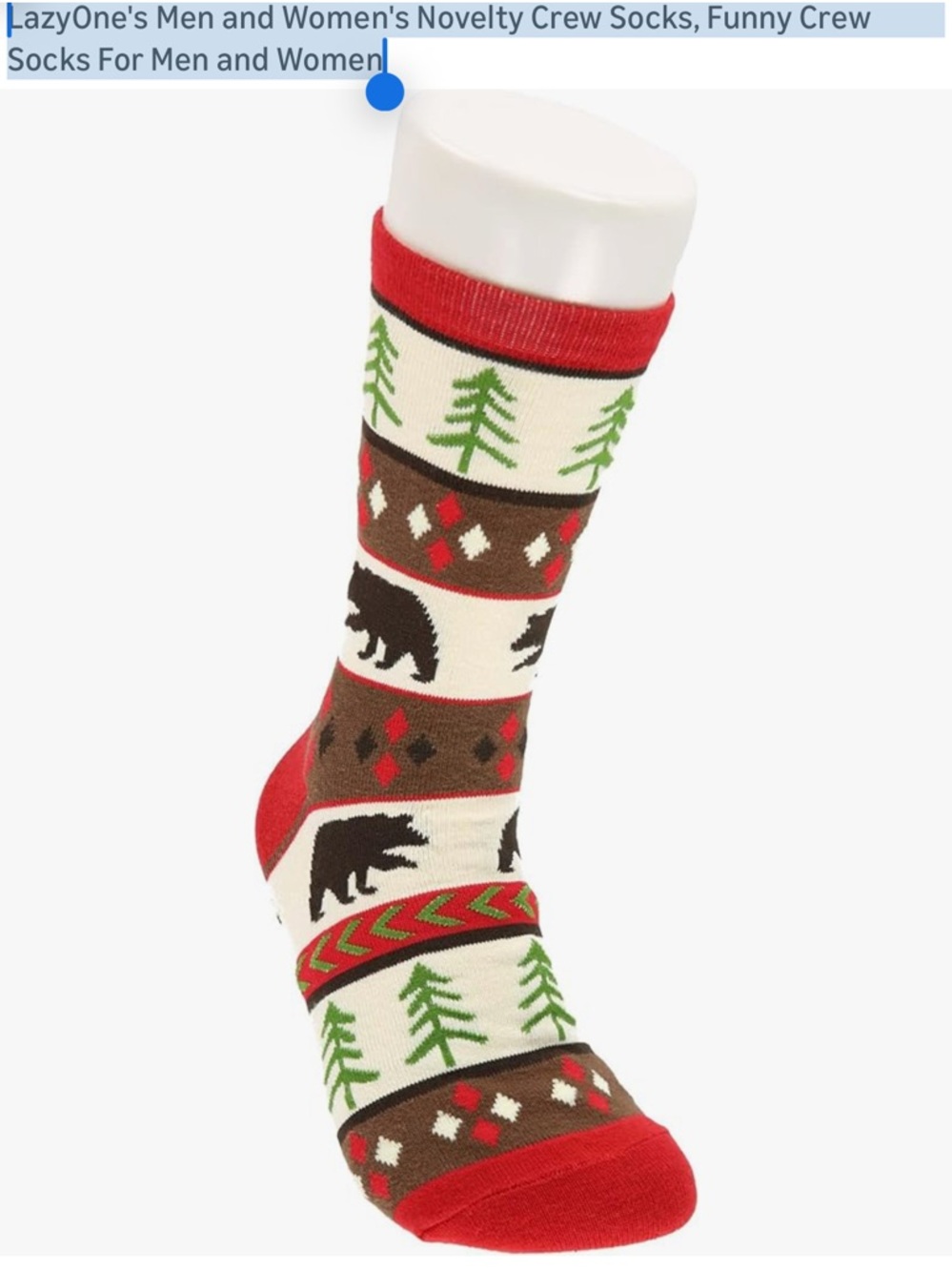 LazyOne's Men and Women's Novelty Crew Socks, Funny Crew Socks For Men and Women